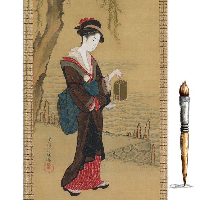 Beauty with Firefants von Kubo Shunman Seidenpapier (Von Creator hochgeladen)