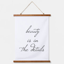 Beauty Wood Topped Wall Tapestry Wandteppich Mit Holzrahmen