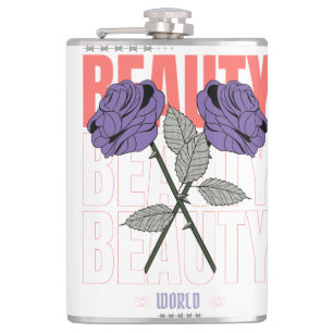 Beauty World Shirt - Gothic Rose Ästhetisches Desi Flachmann