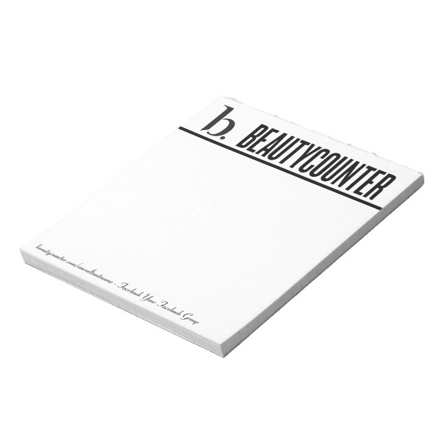 Beautycounter Notepad mit Informationen Notizblock (Rotiert)