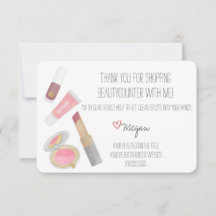 Beautycounter Produkt Handgezeichnet Dankeschön-Ka