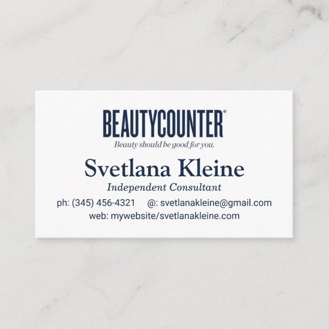 Beautycounter Scratch Off Cards Visitenkarte (Vorderseite)