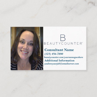 Beautycounter Visitenkarte mit Tatsache