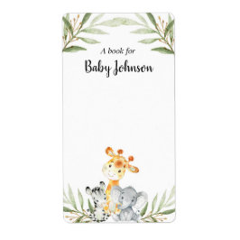 Beaux animaux safari baby shower étiquettes autoco