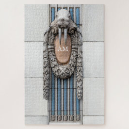 Beaux Arts Walrus Skulptur Custom Monogram