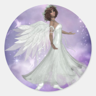 Beaux autocollants de la conception 3 d'ange