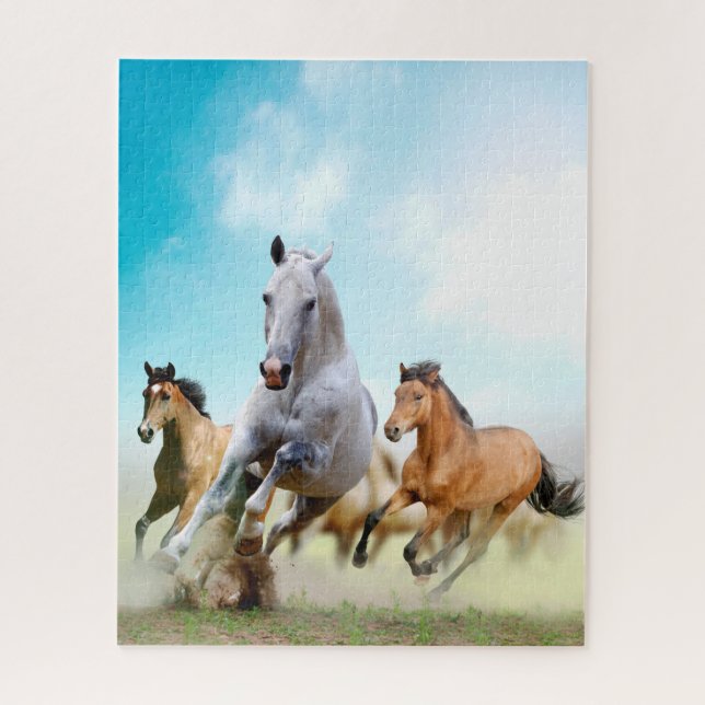 Beaux chevaux de course, Jigsaw Puzzle (Vertical)