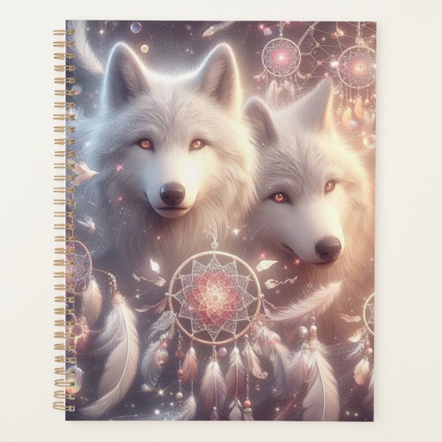 Beaux Loups et Dreamcatchers blancs (Devant)