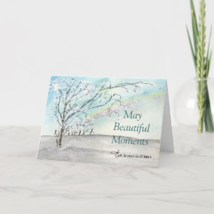 Beaux Moments Aquarelle Carte de Noël