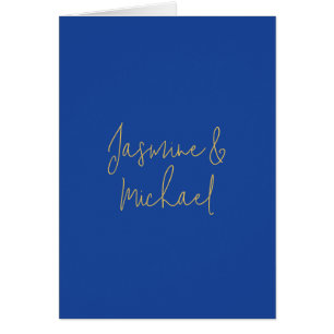 Beaux Noms De Couple Calligraphie Chic Bleu Et Or