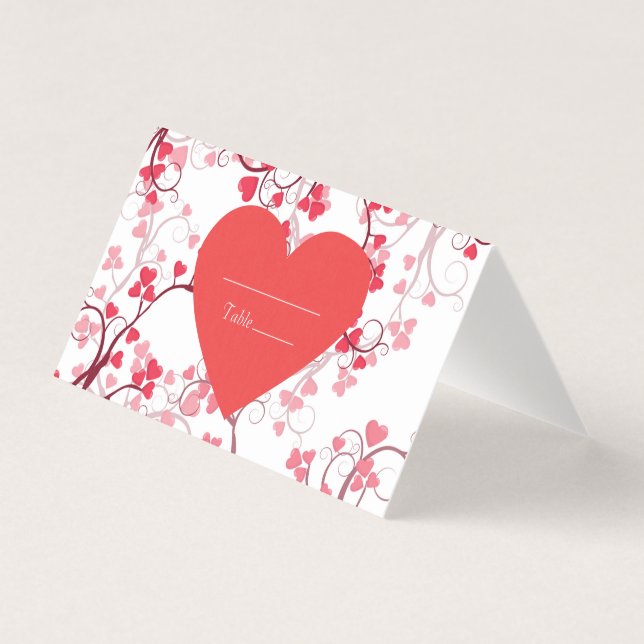 Beaux numéros de table de coeurs (Front)