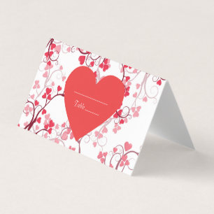 Beaux numéros de table de coeurs
