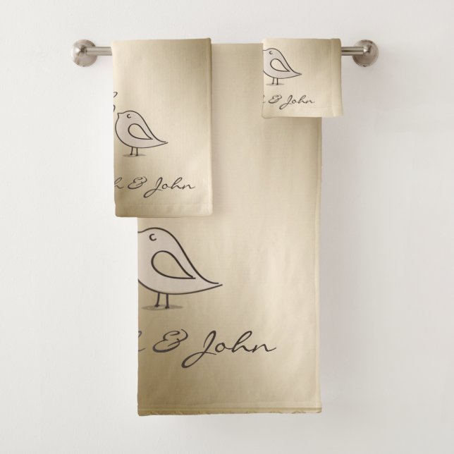 Beaux Oiseaux De Dessin En Amour - Personnalisé (En situation)
