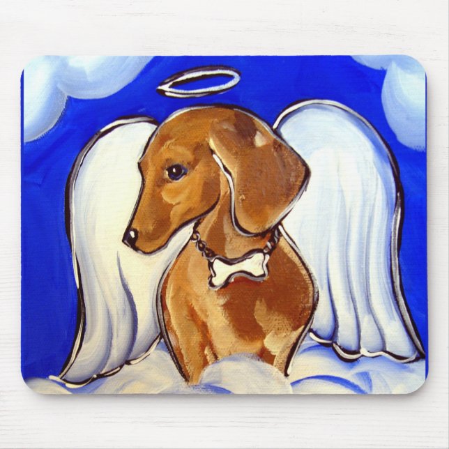 "Beaux Tapis de Souris Angel Dachshund" (Devant)