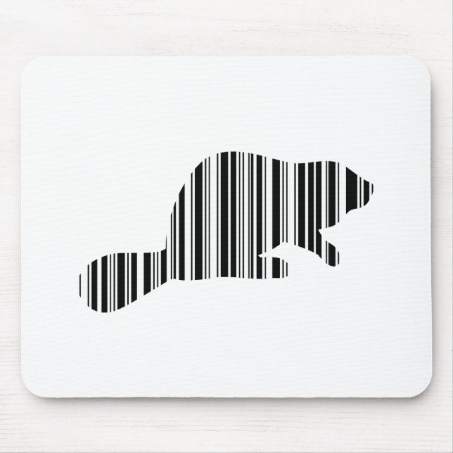 BEAVER BAR CODE - Muster für Tierstrichcode Mousepad (Vorne)