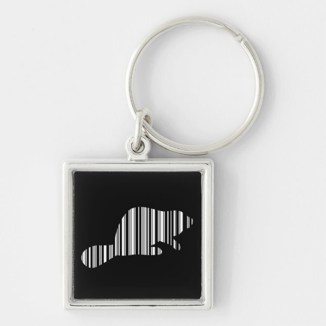 BEAVER BAR CODE - Muster für Tierstrichcode Schlüsselanhänger (Vorne)