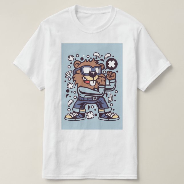 Beaver bekämpfen T-Shirt (Design vorne)