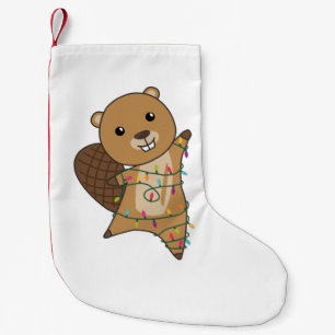 Beaver Cheerful Christmas Winter Animals Beavers Kleiner Weihnachtsstrumpf