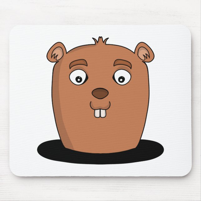 Beaver coming out of a hole mousepad (Vorne)