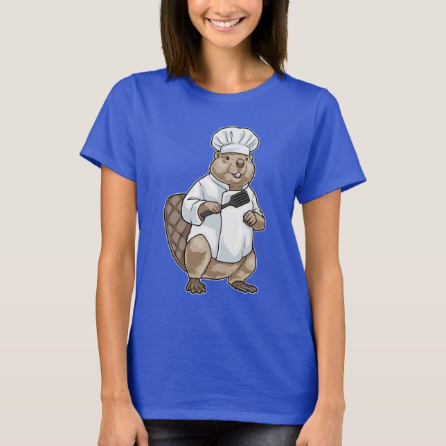 Beaver Cook Spatula Cooking T-Shirt (Vorderseite)