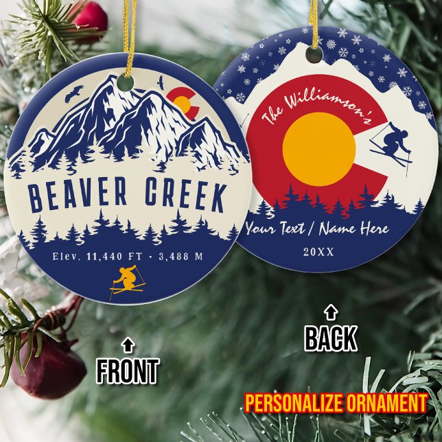 Beaver Creek Colorado Flag Berg Souvenir Keramik Ornament (Von Creator hochgeladen)
