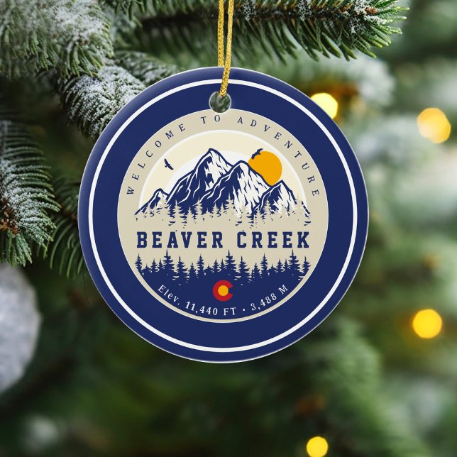 Beaver Creek Colorado Flag Berg Souvenir Keramik Ornament (Von Creator hochgeladen)
