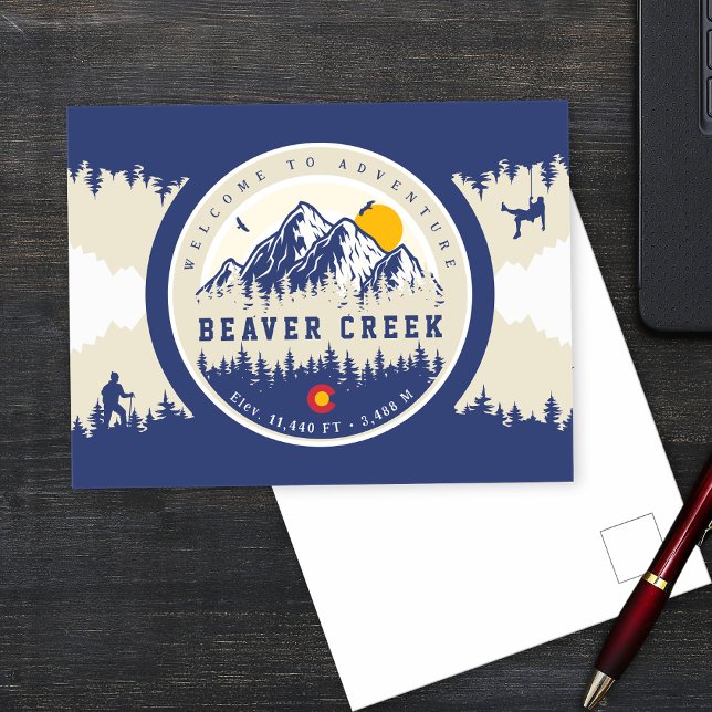 Beaver Creek Colorado Flag Berg Souvenir Postkarte (Von Creator hochgeladen)