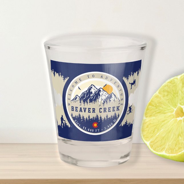 Beaver Creek Colorado Flag Berg Souvenir Schnapsglas (Von Creator hochgeladen)