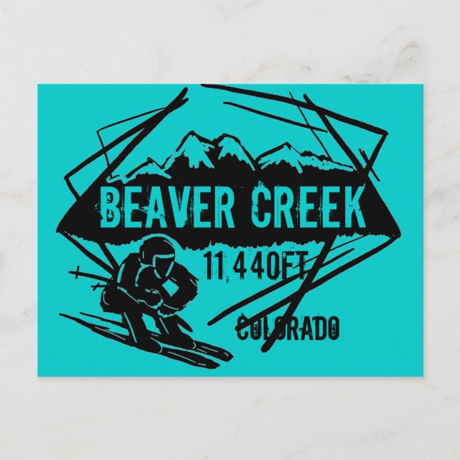 Beaver Creek Colorado Skipass Postkarte (Vorderseite)