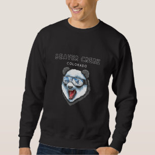 Beaver Creek Colorado Usa Panda Ski Sweatshirt