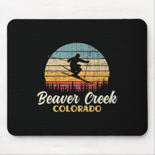 Beaver Creek Skifahren Colorado Vintage Bergski Mousepad