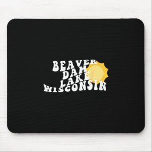 Beaver Dam Lake Wisconsin Wi Retro Wellige Souveni Mousepad