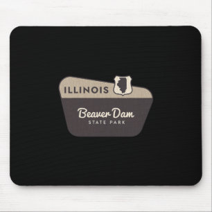 Beaver Dam State Park Illinois Willkommensschild U Mousepad