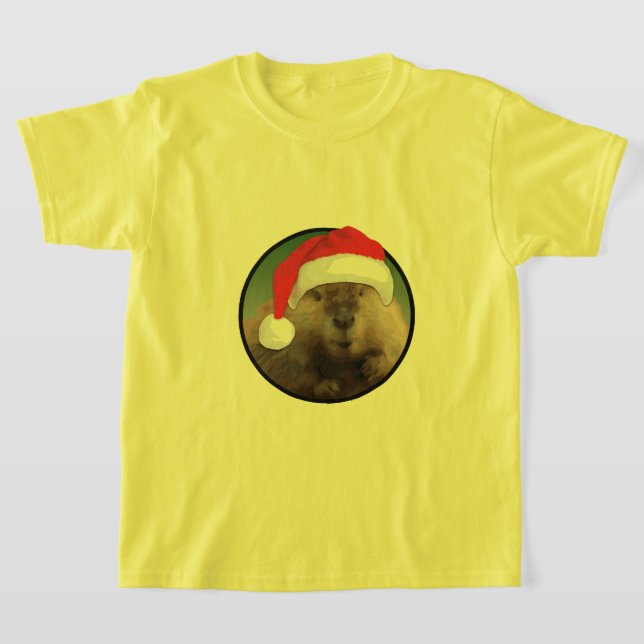 Beaver de Noël - T-shirt de base pour enfants (Poser)