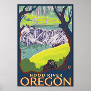 Beaver Family - Hood River, Oregon Poster