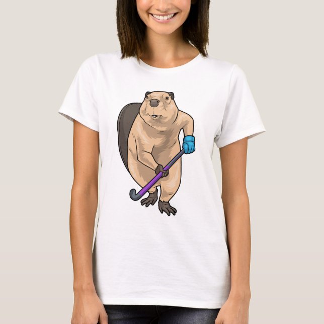 Beaver Field Hockey Hockey-Stick T-Shirt (Vorderseite)