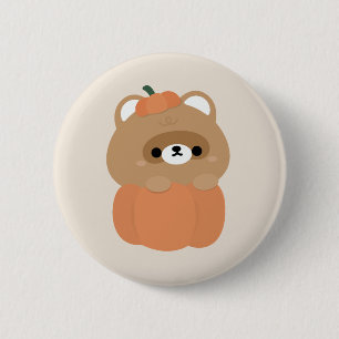 Beaver Halloween Button
