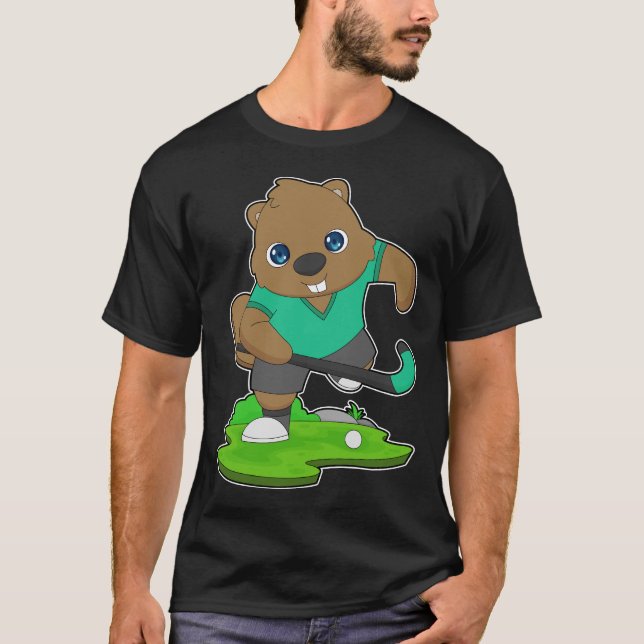 Beaver Hockey Hockeystick T-Shirt (Vorderseite)