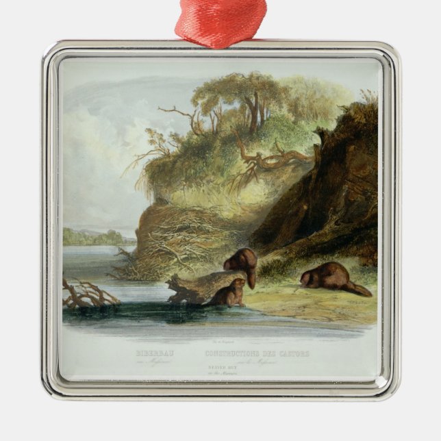 Beaver Hütte auf dem Missouri, überziehen Sie 17 Silbernes Ornament (Vorne)