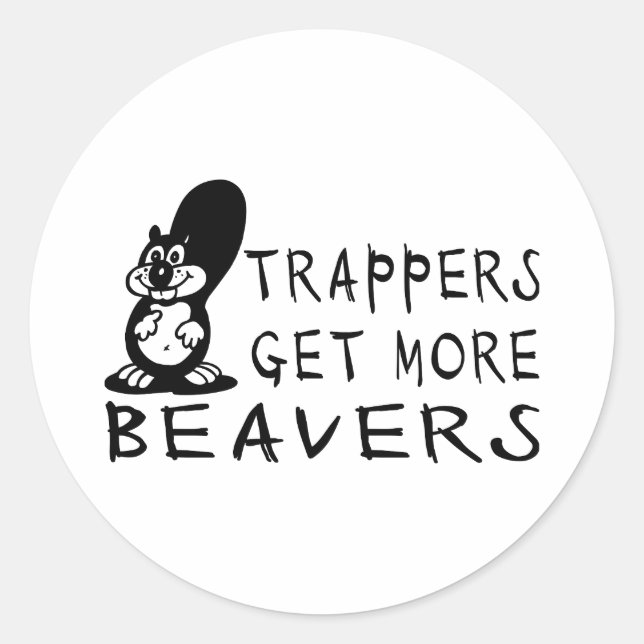 BEAVER JUNTING RUNDER AUFKLEBER (Vorderseite)