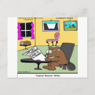 Beaver Living Wills Rick London Funny Postkarte