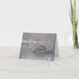 Beaver Lodge #1 Note Card Feiertagskarte
