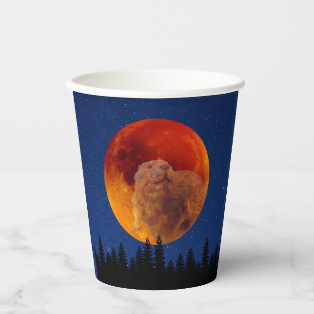 Beaver Moon im November Pappbecher (Vorderseite)