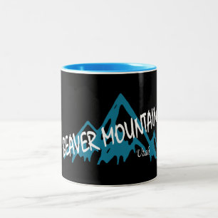 Beaver Mountain Resort Berge Zweifarbige Tasse