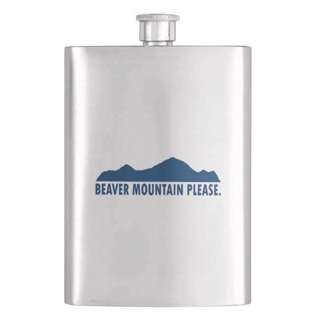 Beaver Mountain Resort Bitte Flachmann (Vorderseite)