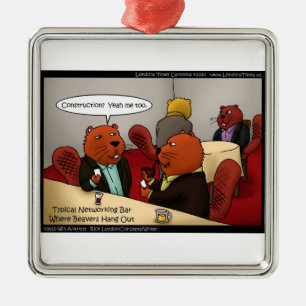 Beaver Networking Christmas Ornaments Silbernes Ornament