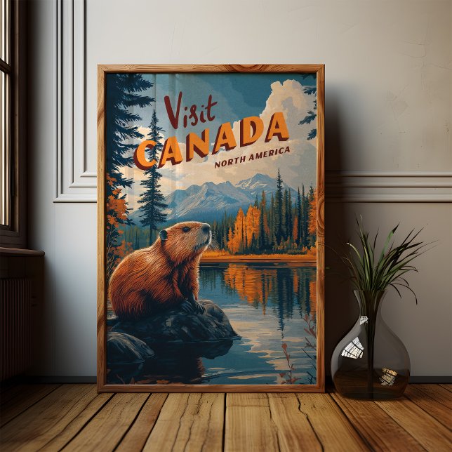 Beaver Poster - Vintage Travel Art (Von Creator hochgeladen)