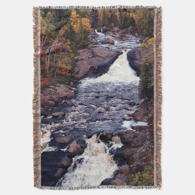 Beaver River Falls groß werfen Decke (Vorderseite Vertikal)