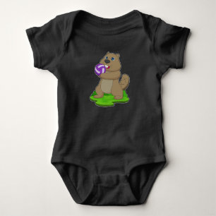 Beaver Volleyball-Spieler Volleyball Baby Strampler