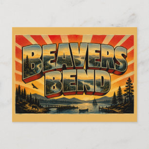 Beavers Bend Oklahoma Fluss See Wald Kunst Postkarte